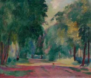 Chemin En Foret by Henri Ottmann