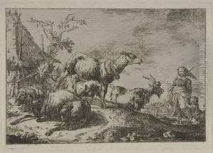 Darstellungen Von Ziegen Und Schafen by Heinrich Otto