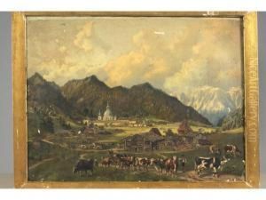 Vue Du Monastere D'ettal En Baviere