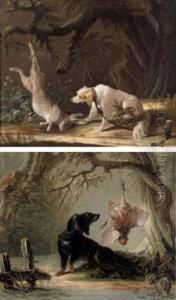 Epagneul Gardant Un Lievre by Jacques Charles Oudry