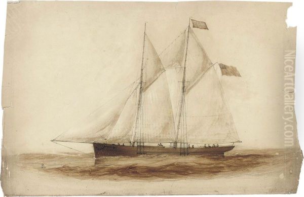 Study Of The Topsail Schooner - view 1
