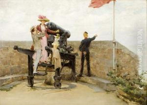 Couple Sur Les Remparts by Pierre Outin