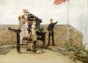 Couple Sur Les Remparts by Pierre Outin