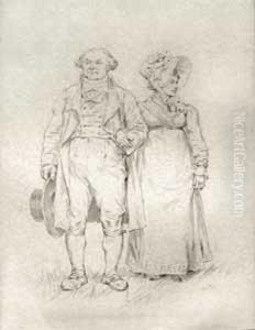 Couple En Costume D'epoque. Mine Deplomb by Pierre Outin