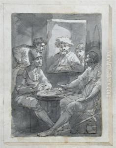 Two Soldiers Seated At A Table