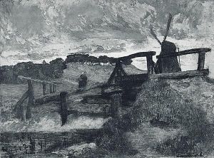 Die Windmuhle by Fritz Overbeck