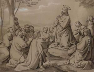 Christ At Prayer With His Disciples by Johann Friedrich Overbeck