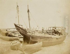 Ships Drawn Up On A Beach