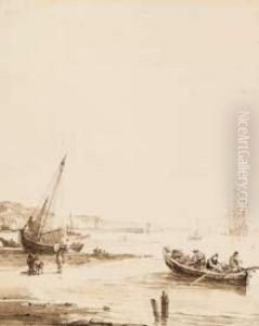 Chaloupes Au Bord De Mer by Samuel Owen