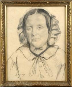 Portrait De Femme. by David Oyens