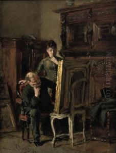 Admiring A Masterpiece by David Oyens