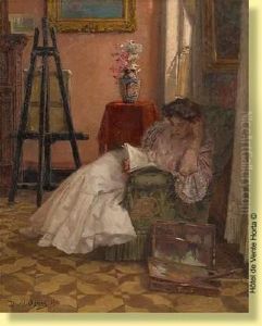Jeune Femme A La Lecture by David Oyens