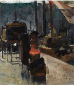 In The Artist's Studio by David Oyens