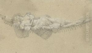 A Woman Resting On A Hammock by Pierre Ozanne