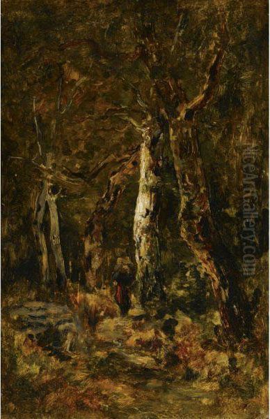 Forest Landscape With Figure - view 1
