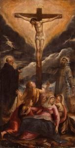 Cristo Crocifisso Tra San Domenico E San Francesco by Francesco Pacheco