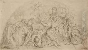 La Mort Du Prophete Elisee by Sante Pacini