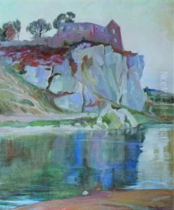 Widok Na Klasztor W Tyncu Od Strony Wisly by Stanislaw Paciorek