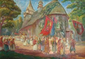 La Procession by Stanislaw Paciorek