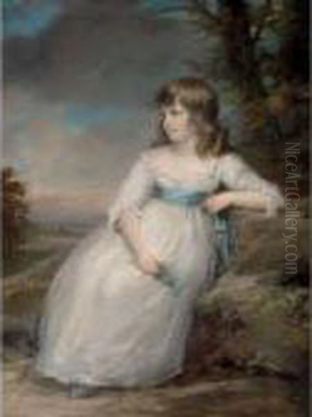 A Portrait Of A Seated Young Girl - view 1