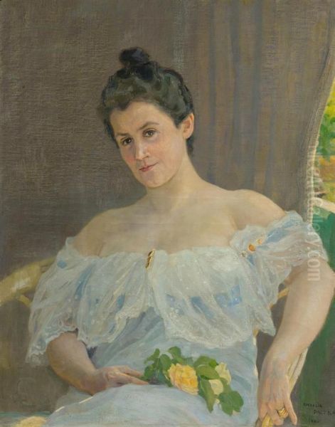 Woman With Bouquet - view 1