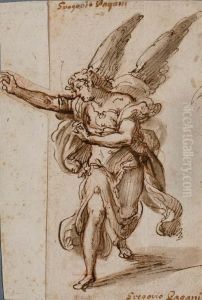Un Ange, Les Bras Tendus Vers La Gauche by Gregorio Pagani