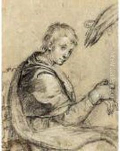 A Young Man Seated, Seen Almost In Profile by Gregorio Pagani