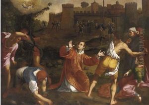 The Martyrdom Of Saint Stephen by Gregorio Pagani