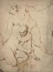 Two Male Nudes by Paolo Pagani