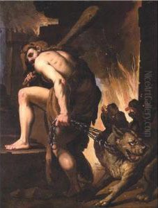 Hercules And Cerberus by Paolo Pagani