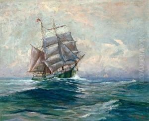 Ship At Sea by Edward A. Page