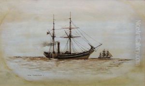Sketch Of The Paddlesteamer "hms Birkenhead"
