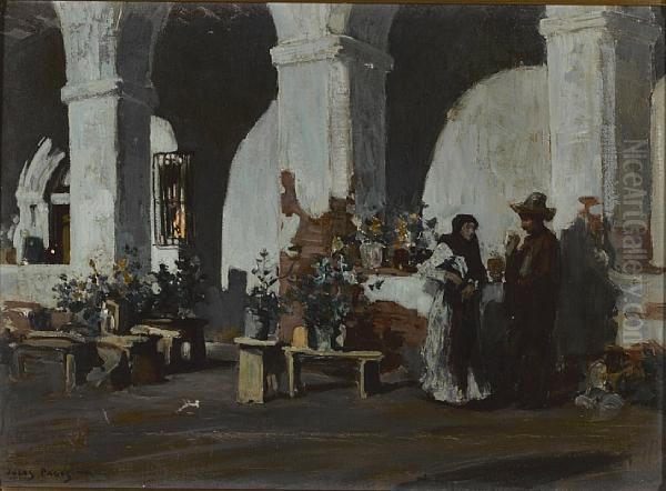 The Cloister, San Fernando Mission By Moonlight - view 1