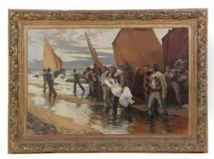 Garibaldi Trasporta A Braccia Anitalungo La Spiaggia Di Cesenatico