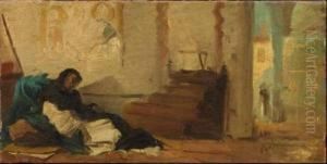 Il Riposo Del Monaco by Eleuterio Pagliano