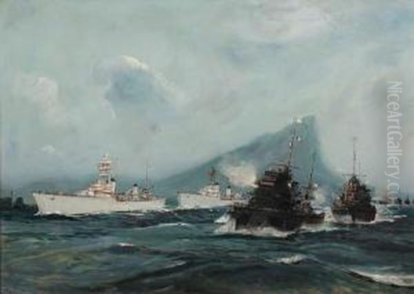 A French Convoy Off Gibraltar - view 1