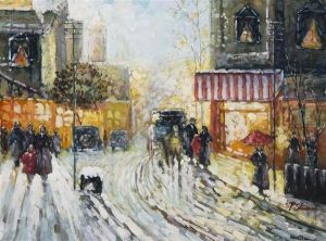 French Street Scene by Philip Stuart Paice