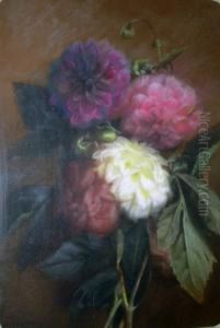 Bouquet De Dahlias by Marie Octavie Sturel Paigne
