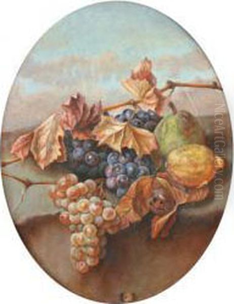 Nature Morte Aux Raisins, Au Citron Et A La Poire - view 1