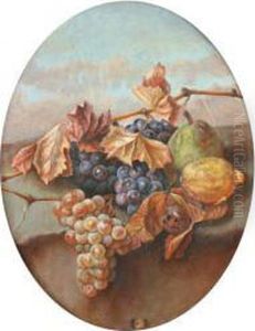 Nature Morte Aux Raisins, Au Citron Et A La Poire by Marie Octavie Sturel Paigne