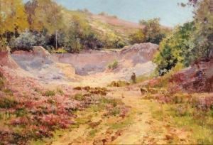 Chemin De Campagne Aux Bruyeres by Edouard Pail