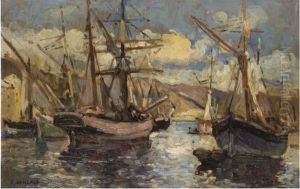 Voiliers Au Port by Henri Pierre Paillard