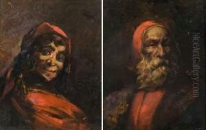 Portraits D'homme Et De Femme. Portraits D'homme Et De Femme.