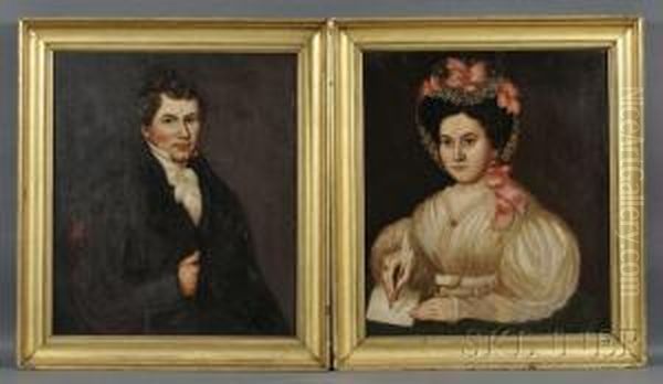 Pair Of Portraits Of A Young Husband - view 1