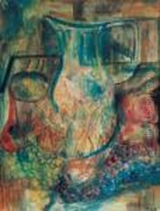 Still-life With Fruit And Jug by Jeno Paizs Goebel