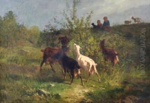 Caprette by Giuseppe Palizzi