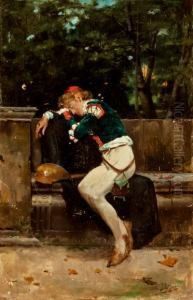 "el Descanso Del Trovador" by Joaquin Pallares y Allustante