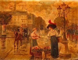Vista De Paris by Joaquin Pallares y Allustante