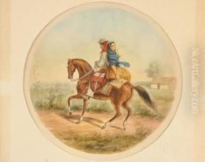 "gaucho Con Mujer En Ancas"