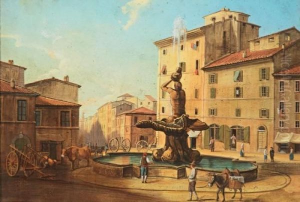 Piazza Barberini A Roma - view 1